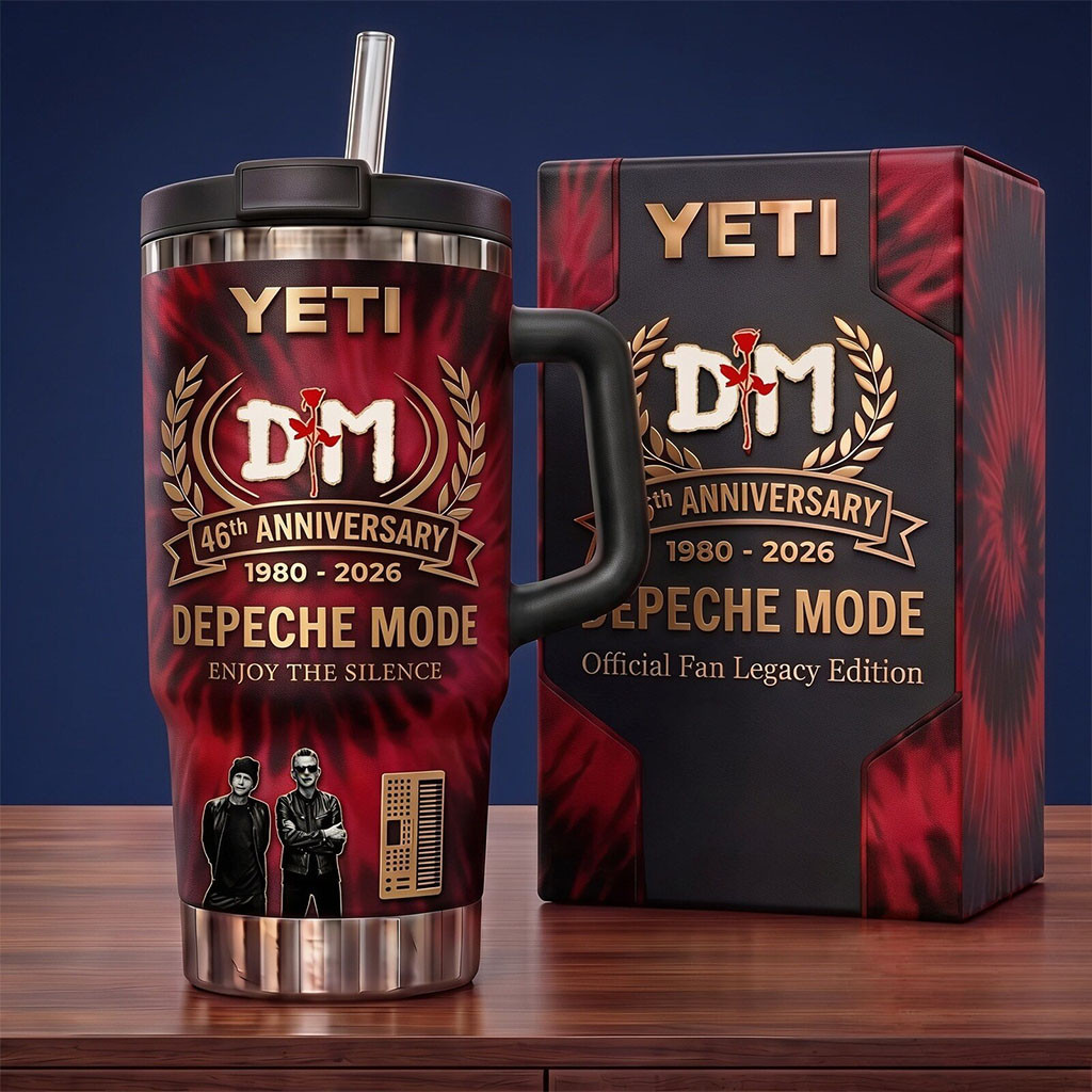 Depeche Mode Merch DM 46th Anniversary Tumbler Enjoy The Silence Travel Cup Gift For Fans