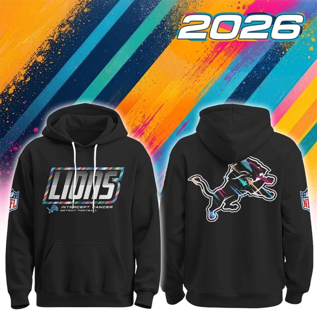 Detroit Lions 2026 Crucial Catch Black Hoodie Detroit Lions Merch Gift For Football Fans