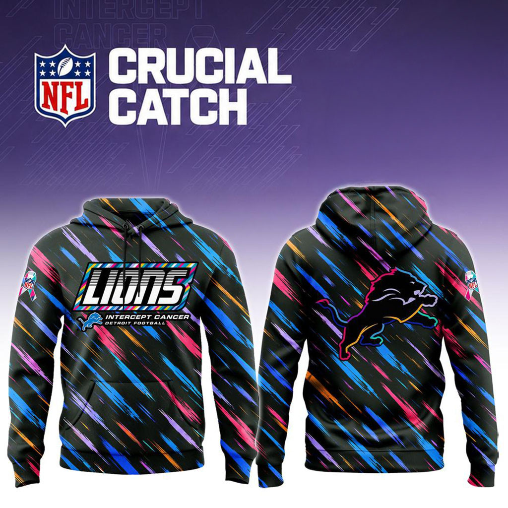 Detroit Lions 2026 Crucial Catch Intercept Cancer Hoodie NFL Crucial Catch Merch Detroit Fan Gift Detroit Lions 2026 Crucial Catch Intercept Cancer Hoodie NFL Crucial Catch Merch Detroit Fan Gift