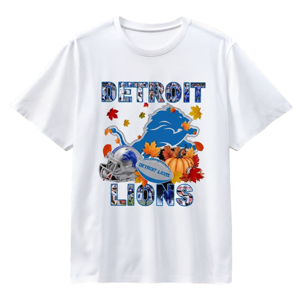 Detroit Lions Autumn Fall Pumpkin Graphic T-Shirt Detroit Lions Merch Present For Football Fans Detroit Lions Autumn Fall Pumpkin Graphic T-Shirt Detroit Lions Merch Present For Football Fans