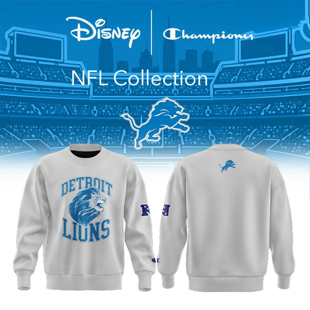 Detroit Lions Disney Champion Main Character Energy Simba Sweatshirt Detroit Lions Merch