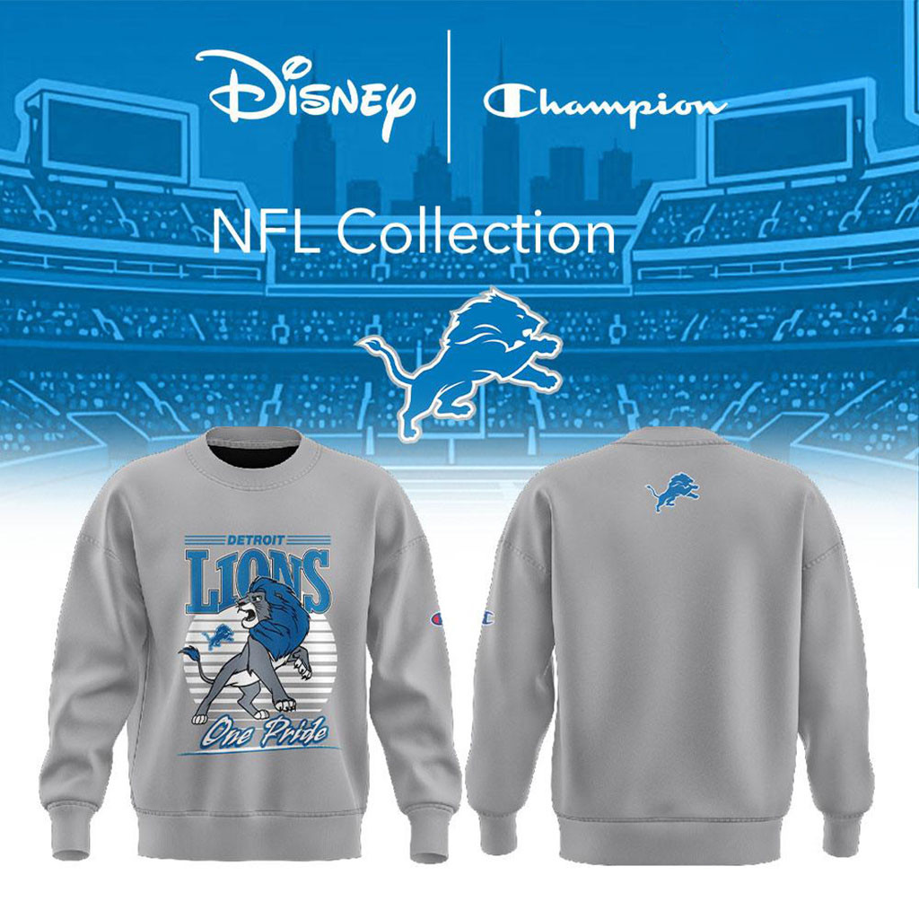 Detroit Lions Disney Champion Main Character Simba One Pride Sweatshirt Detroit Lions Merch Detroit Lions Disney Champion Main Character Simba One Pride Sweatshirt Detroit Lions Merch