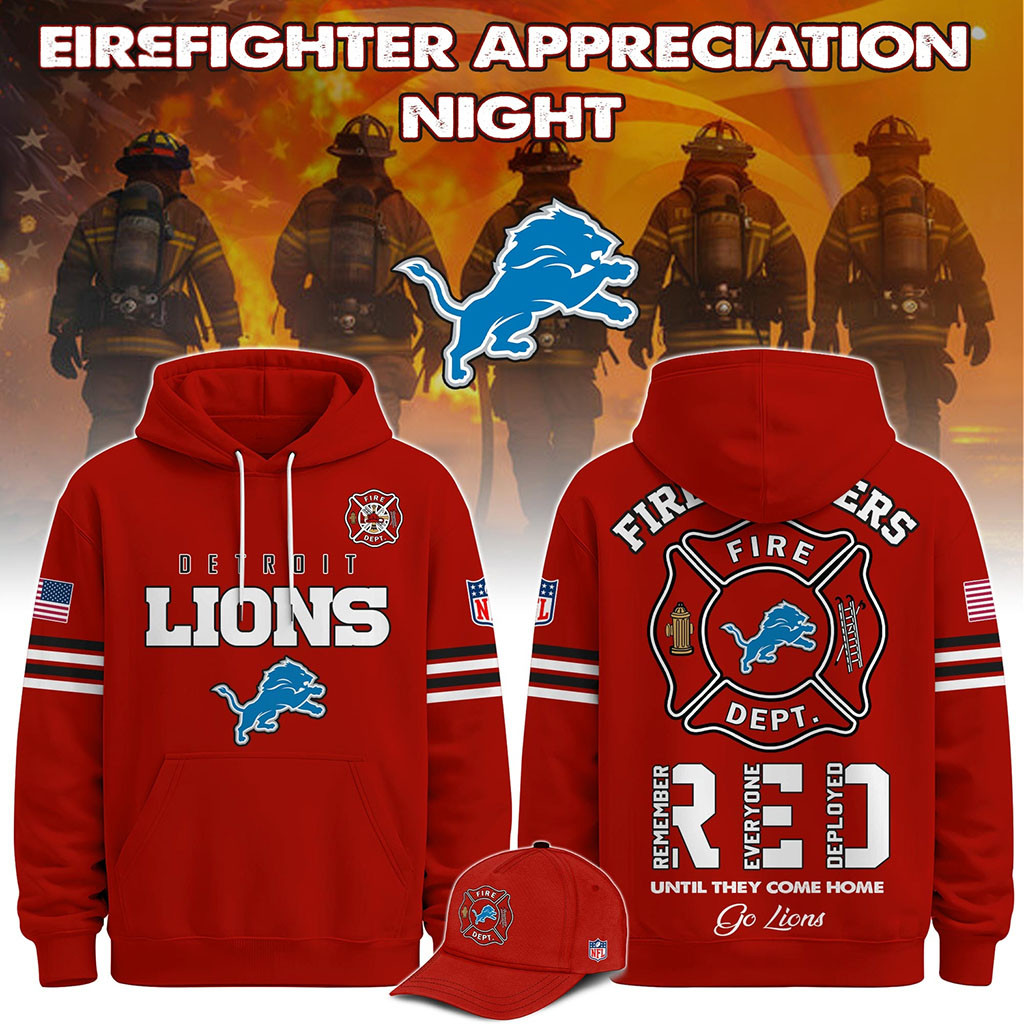 Detroit Lions Firefighter Appreciation Night 2026 Hoodie Detroit Lions Merch Gift For Fans Detroit Lions Firefighter Appreciation Night 2026 Hoodie Detroit Lions Merch Gift For Fans