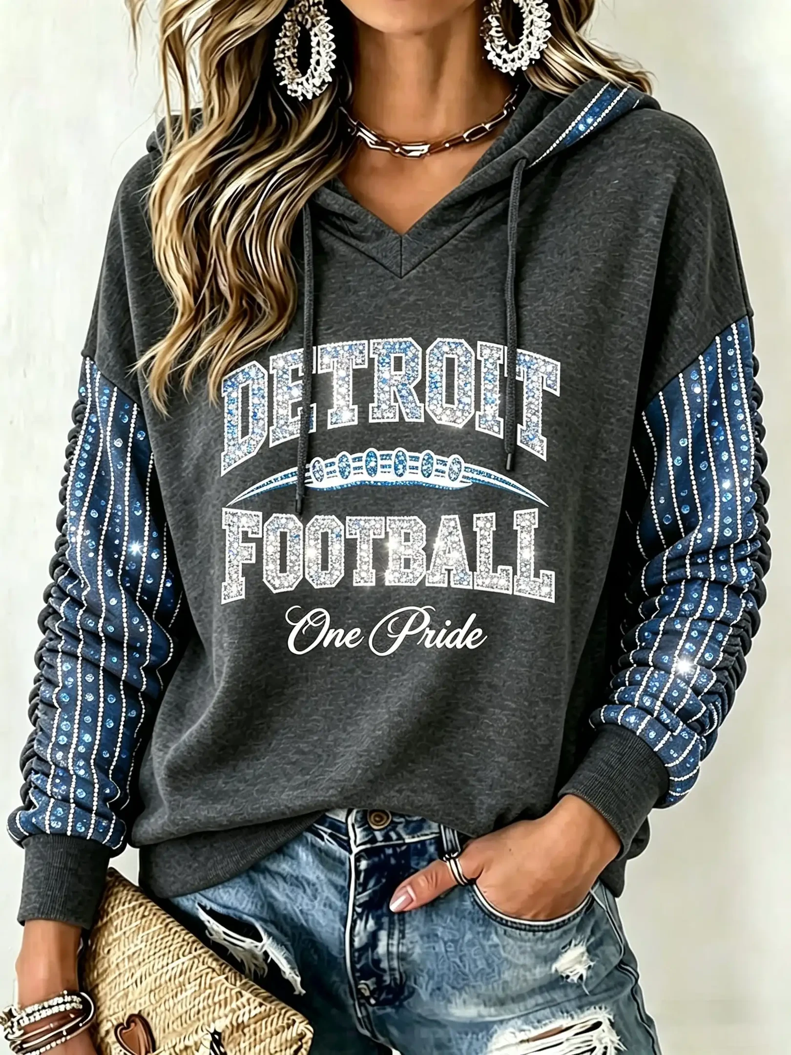 Detroit Lions Merch Detroit Football One Pride Hoodie Game Day Gear Gifts For Football Fan Detroit Lions Merch Detroit Football One Pride Hoodie Game Day Gear Gifts For Football Fan