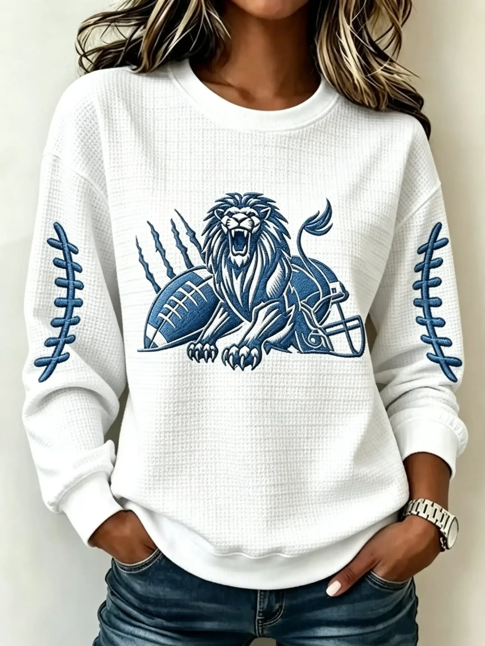 Detroit Lions Merch Detroit Football Sweatshirt White Game Day Outfit For Lions Fans Detroit Lions Merch Detroit Football Sweatshirt White Game Day Outfit For Lions Fans