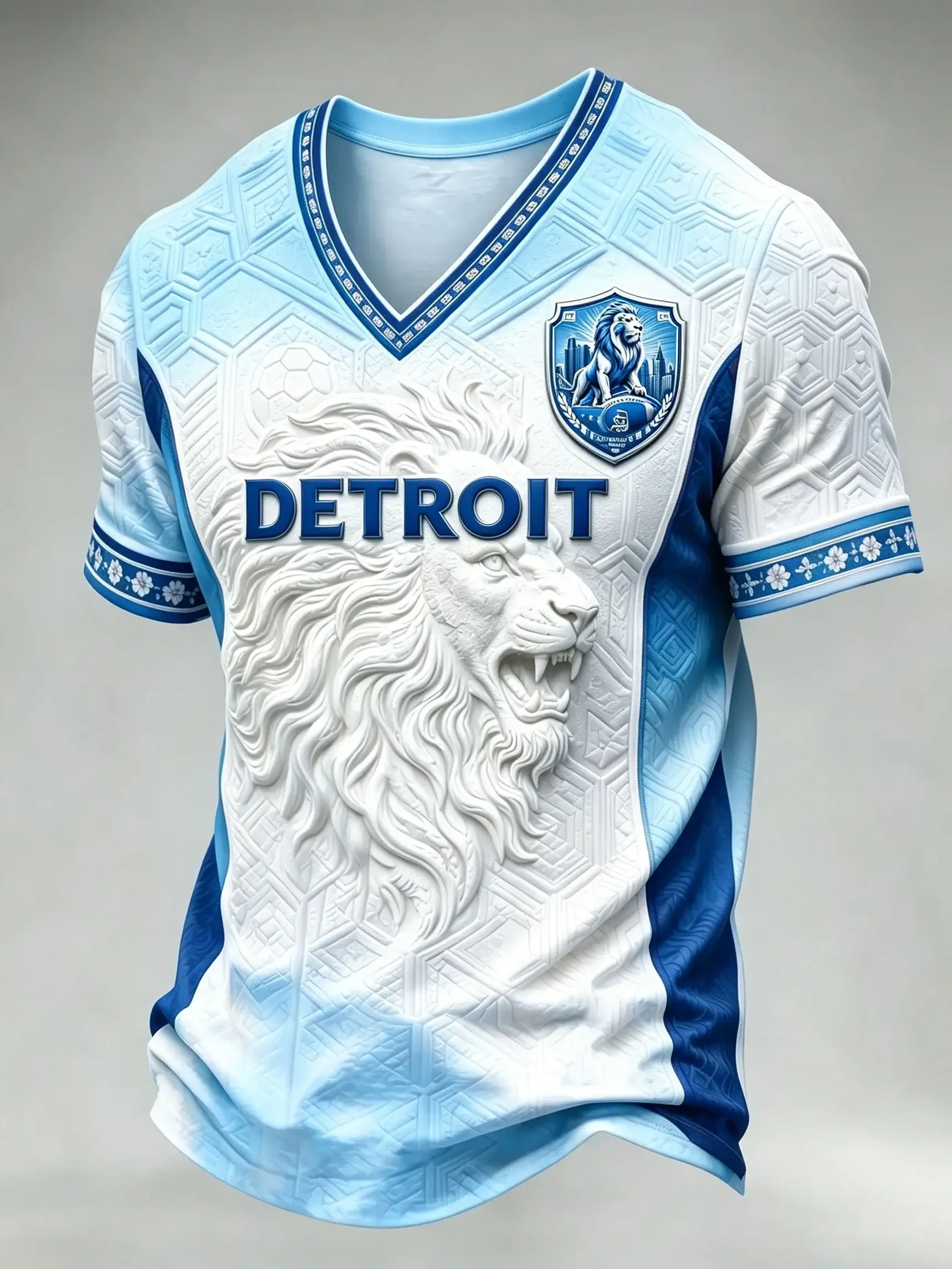 Detroit Lions Merch Detroit Football V-Neck T-Shirt Game Day Outfit Lions Fan Gift For Dad Detroit Lions Merch Detroit Football V-Neck T-Shirt Game Day Outfit Lions Fan Gift For Dad
