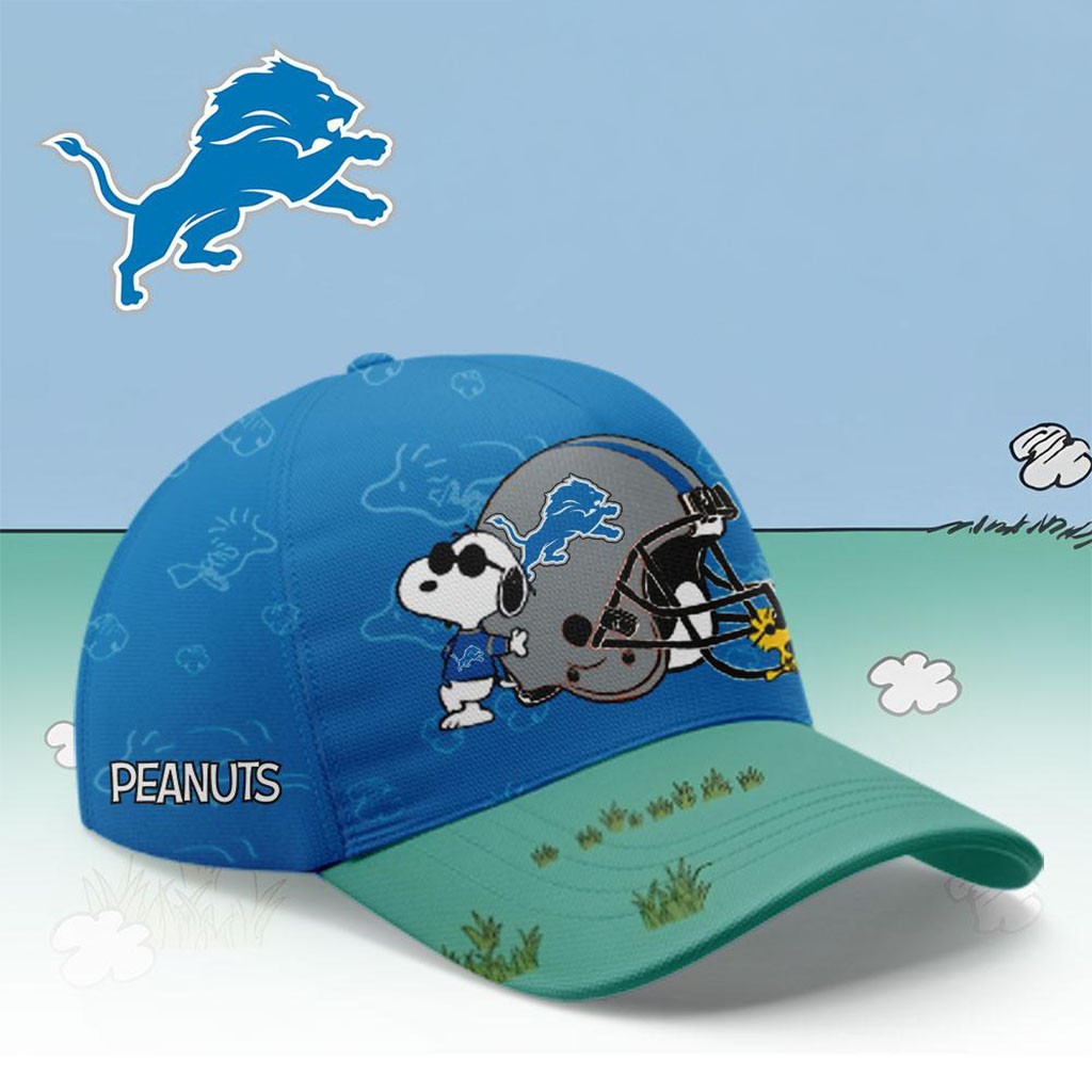 Detroit Lions X Peanuts Night Snoopy Hat Detroit Lions Merch Gifts For Football Lovers