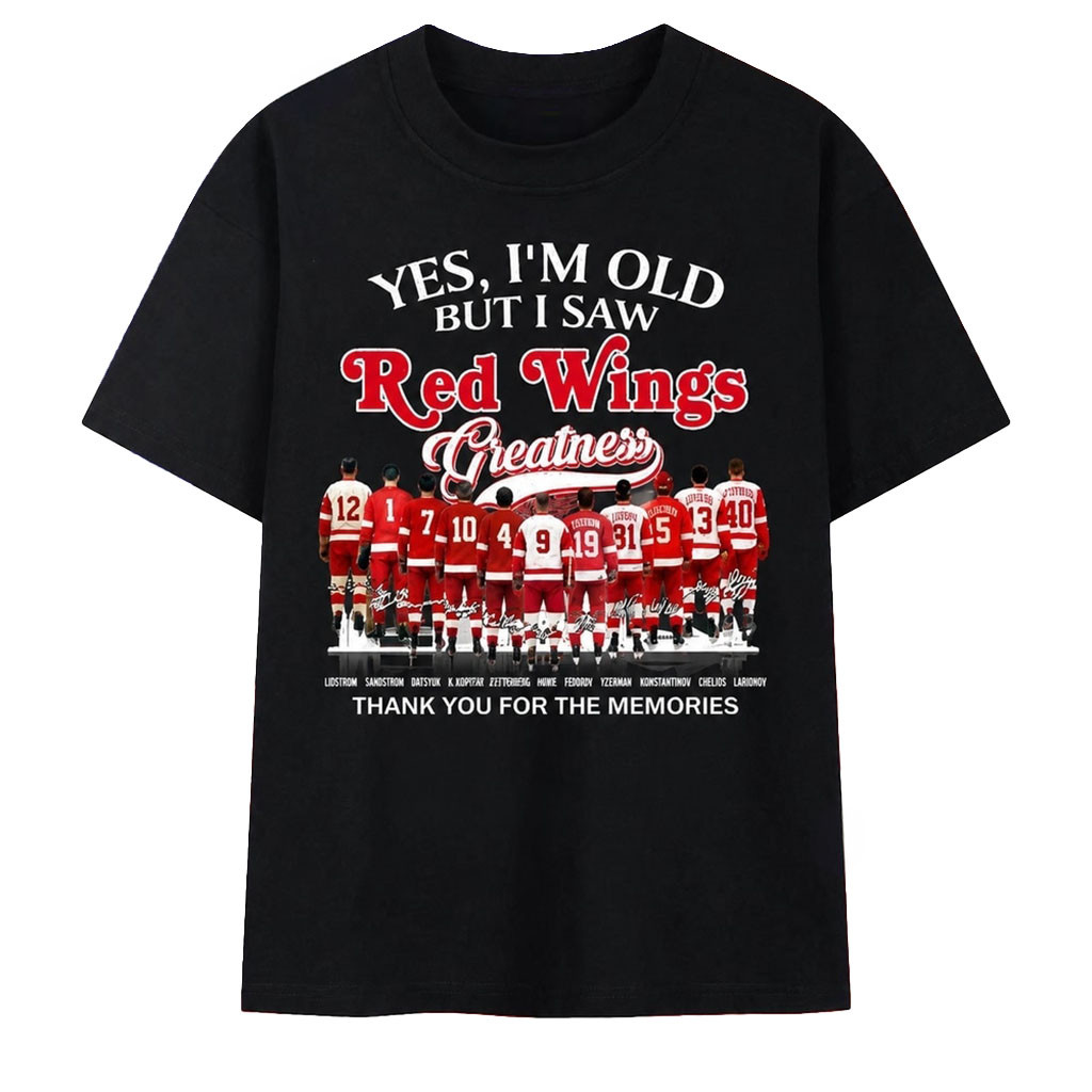 Detroit Red Wings Legends Greatness Vintage T-Shirt Red Wings Merch Cool Gifts For Hockey Fans