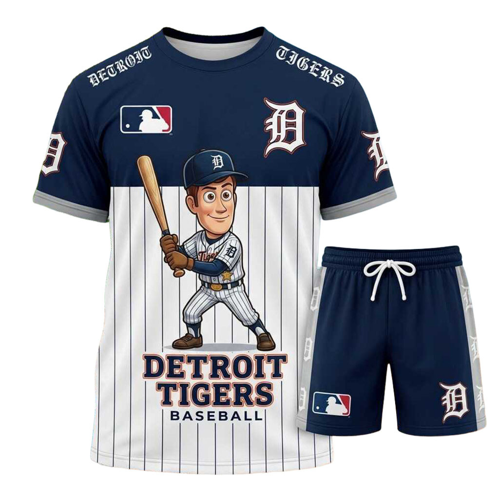 Detroit Tigers Baseball Woody Character Shirt And Shorts Detroit Tigers Merch Gifts For Fans