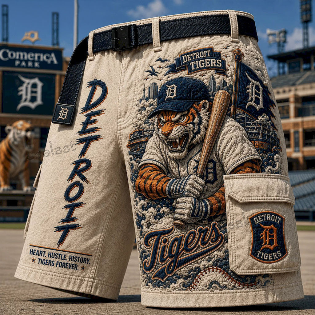 Detroit Tigers Heart Hustle History Tigers Forever Shorts Detroit Tigers Merch Gift For Fans