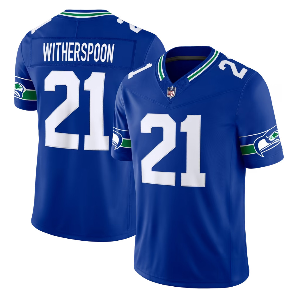 Devon Witherspoon Jersey Shirt Seattle Seahawks Merch #21 Seahawks Alternate Vapor FUSE Jersey