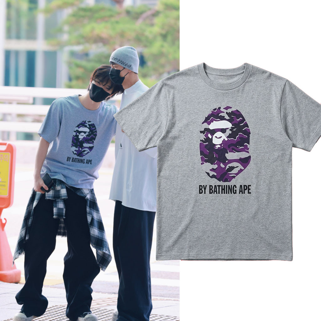 Dino Seventeen Glitch Woodland Camo By BATHING APE Shirt DINO Vs DK Departure From Incheon Gear