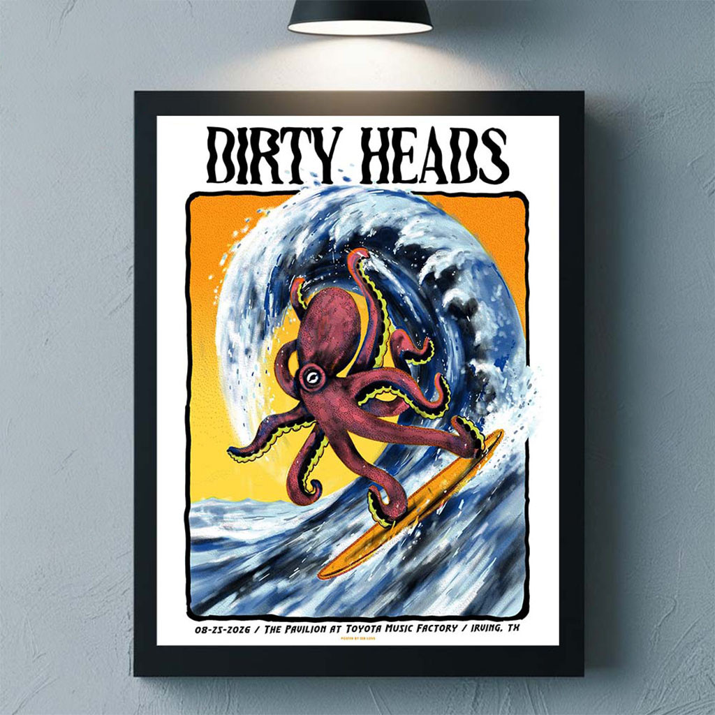 Dirty Heads Irving Texas 2026 Show Poster Dirty Heads Merch Wall Art Gifts For Rock Band Fans