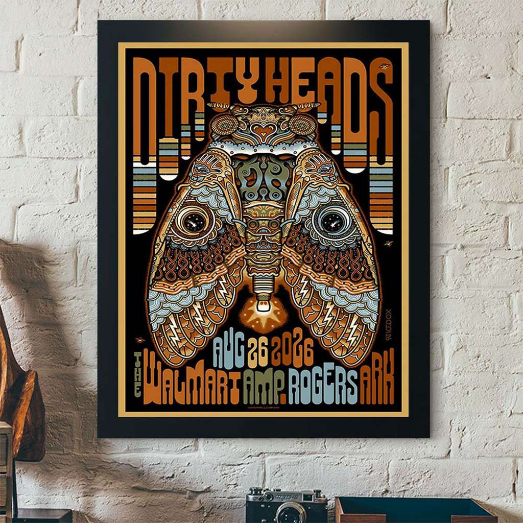 Dirty Heads Rogers AR 2026 Event Poster Dirty Heads Merch Wall Hangings For Living Room