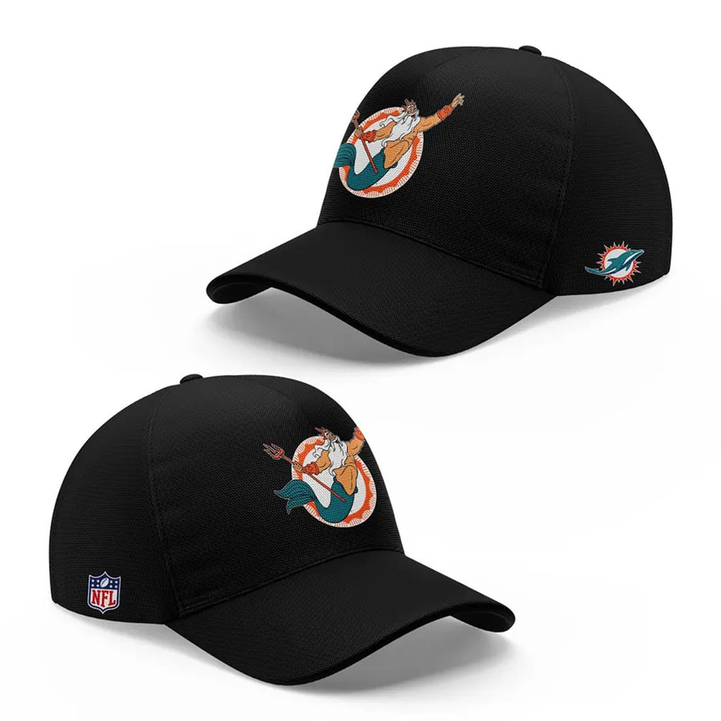 Disney x Miami Dolphins 2026 Collab Black Hat Dolphins Merch Best Gifts For Football Fans