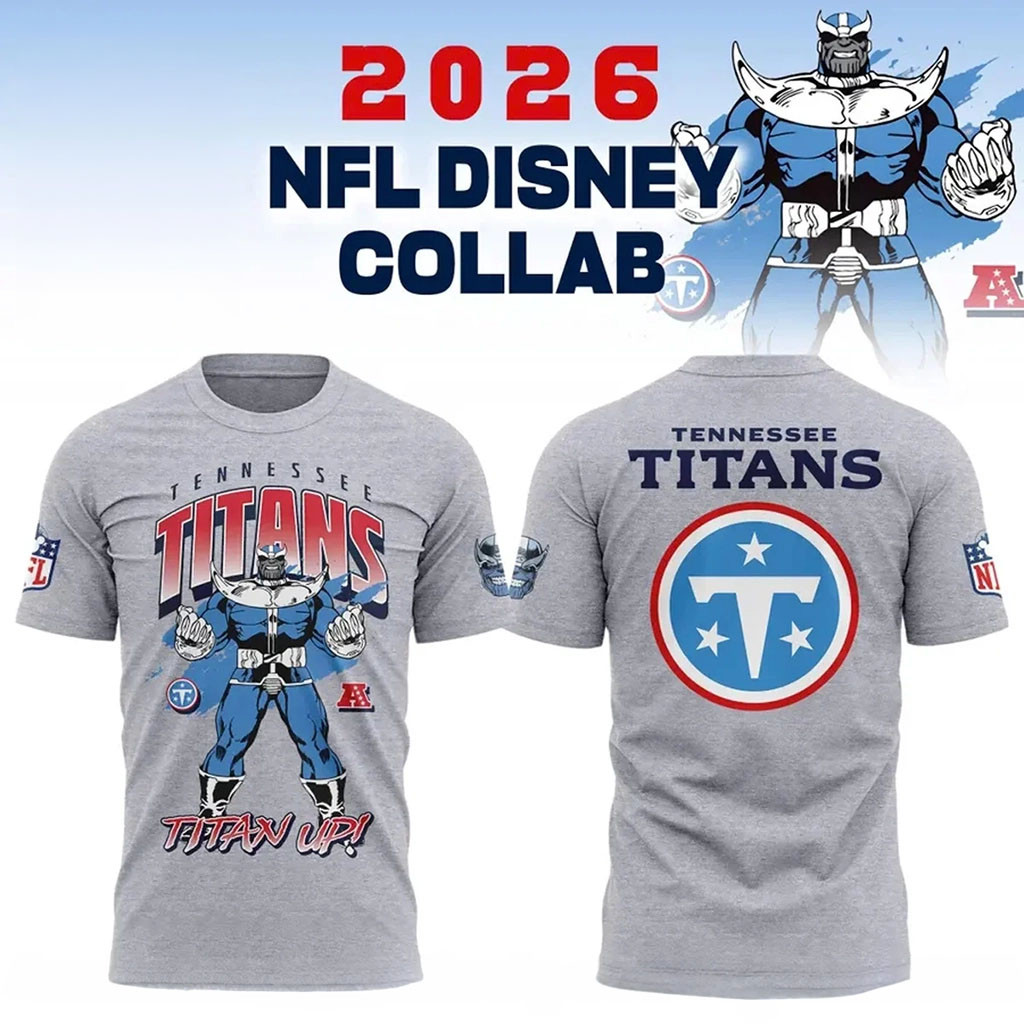 Disney X Tennessee Titans Collab 2026 T-Shirt Titans Merch Gifts For Football Fan