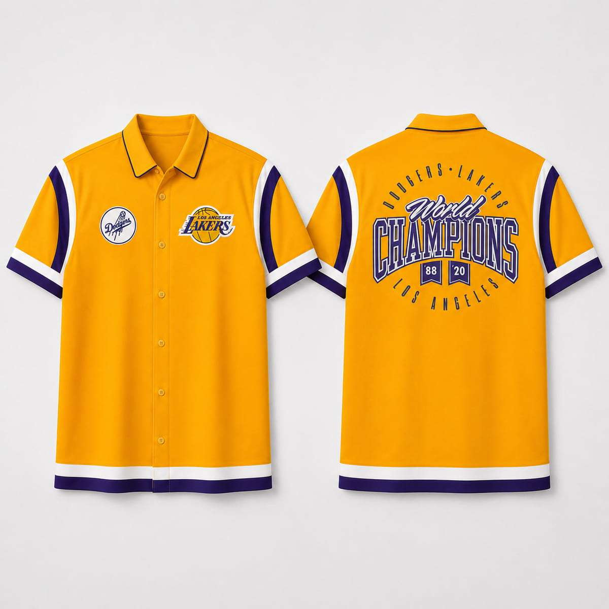 Dodgers Lakers Night Hawaiian Shirt 2026 Los Angeles Sports Merch Gift Ideas For Fans