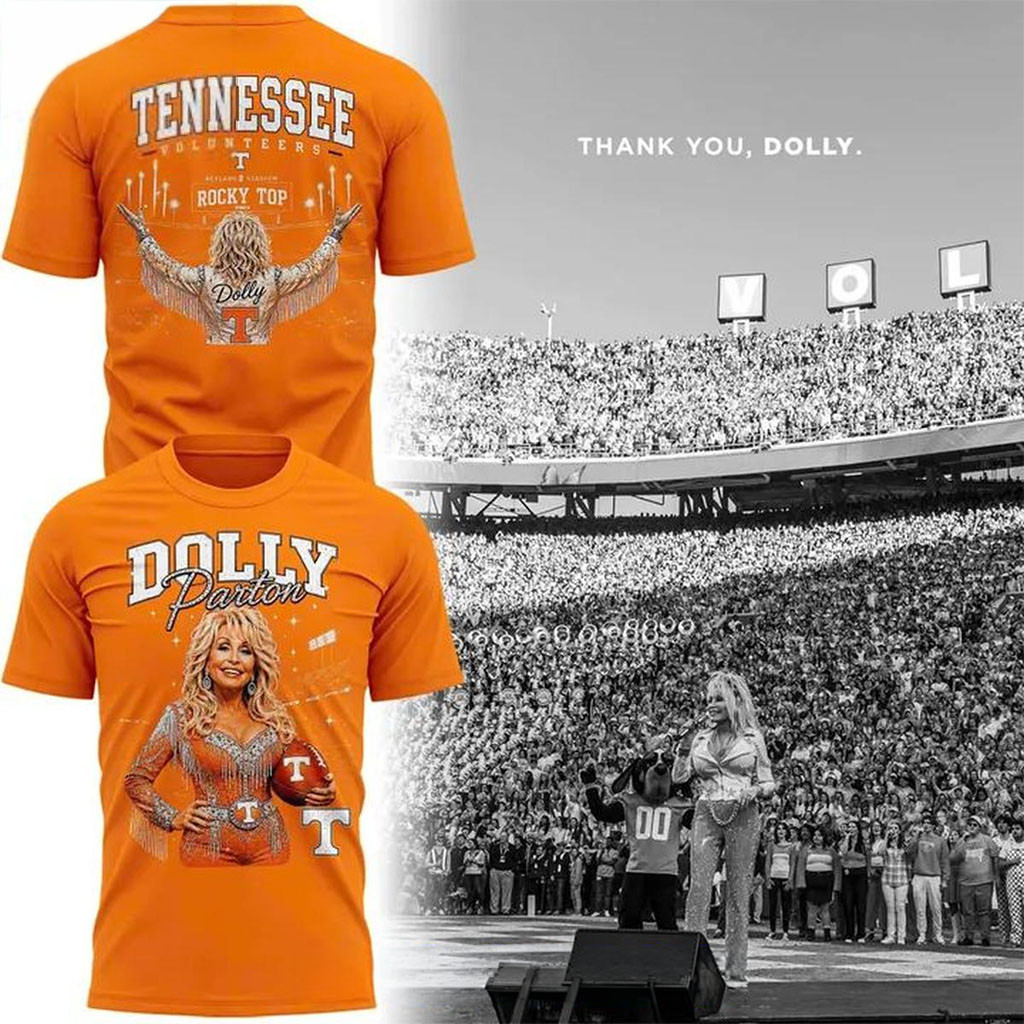 Dolly Parton 2026 Tennessee Volunteers Thank You Dolly T-Shirt RIP Dolly Parton Memorial Gifts