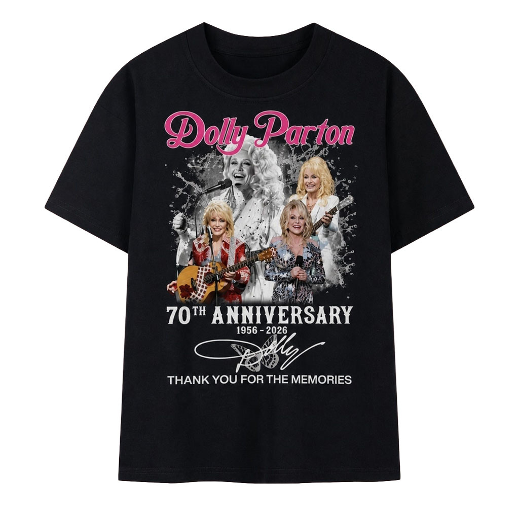 Dolly Parton 70th Anniversary 1956 2026 Signatures Graphic T-Shirt Dolly Parton Merch Fan Gifts Dolly Parton 70th Anniversary 1956 2026 Signatures Graphic T-Shirt Dolly Parton Merch Fan Gifts