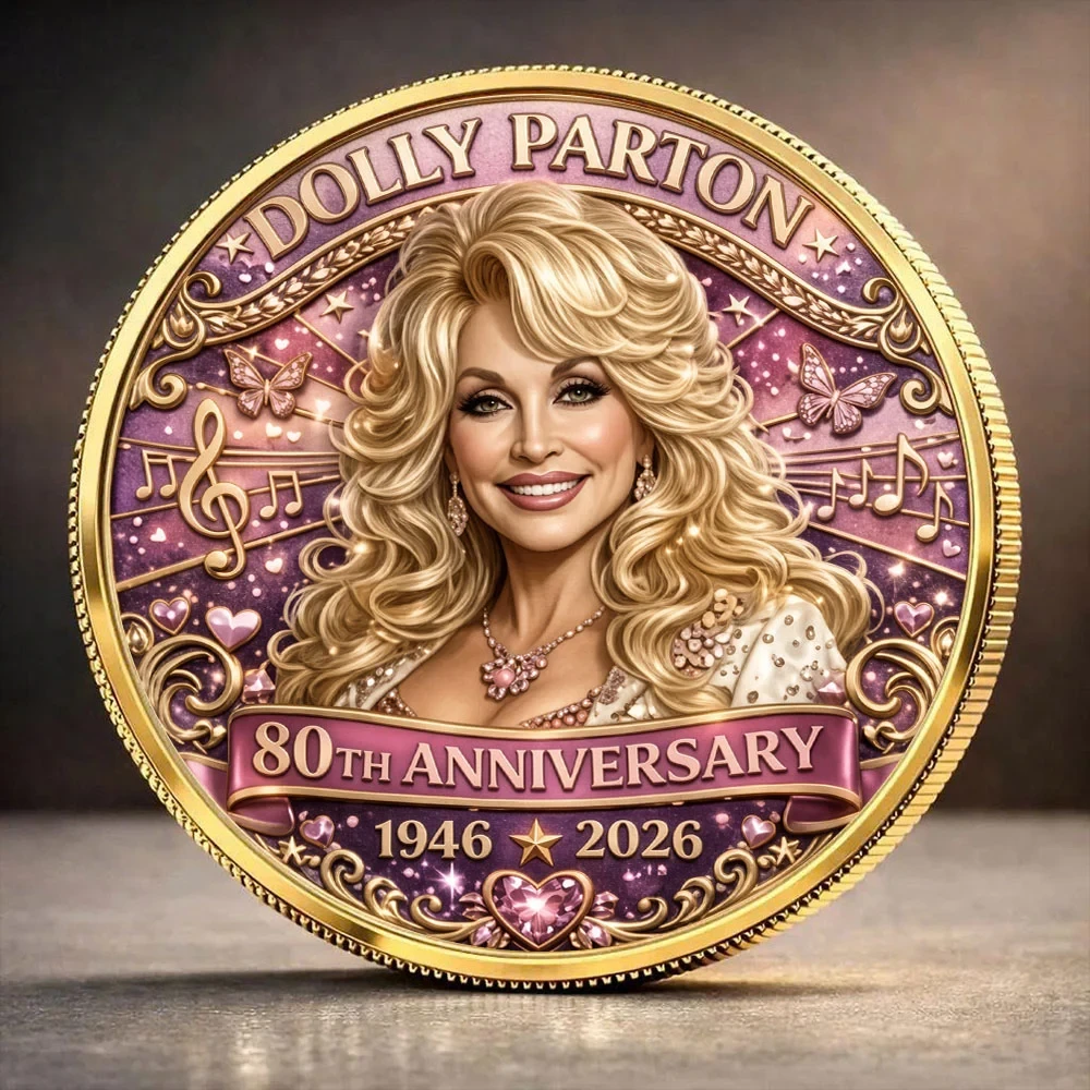 Dolly Parton 80th Anniversary 1946 2026 Coin RIP Dolly Parton Merch Memorial Gift Ideas Dolly Parton 80th Anniversary 1946 2026 Coin RIP Dolly Parton Merch Memorial Gift Ideas
