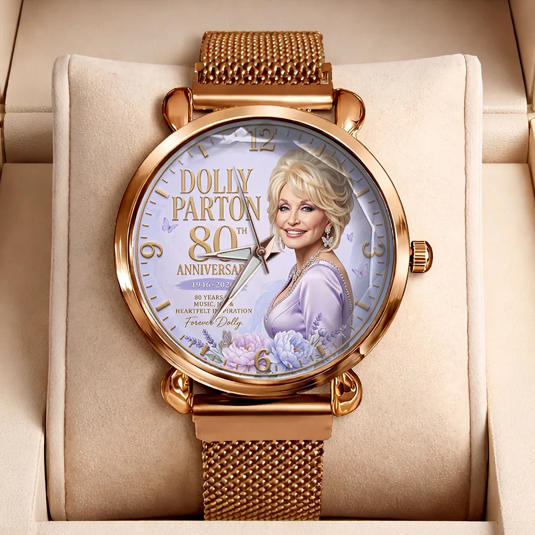 Dolly Parton 80th Anniversary Mesh Strap Quartz Watch 1946 2026 RIP Dolly Parton Merch Gifts Dolly Parton 80th Anniversary Mesh Strap Quartz Watch 1946 2026 RIP Dolly Parton Merch Gifts