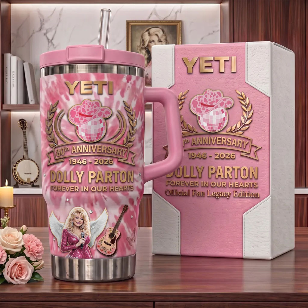 Dolly Parton 80th Anniversary Pink Tumbler Forever In Our Hearts Dolly Parton Merch Fan Gifts