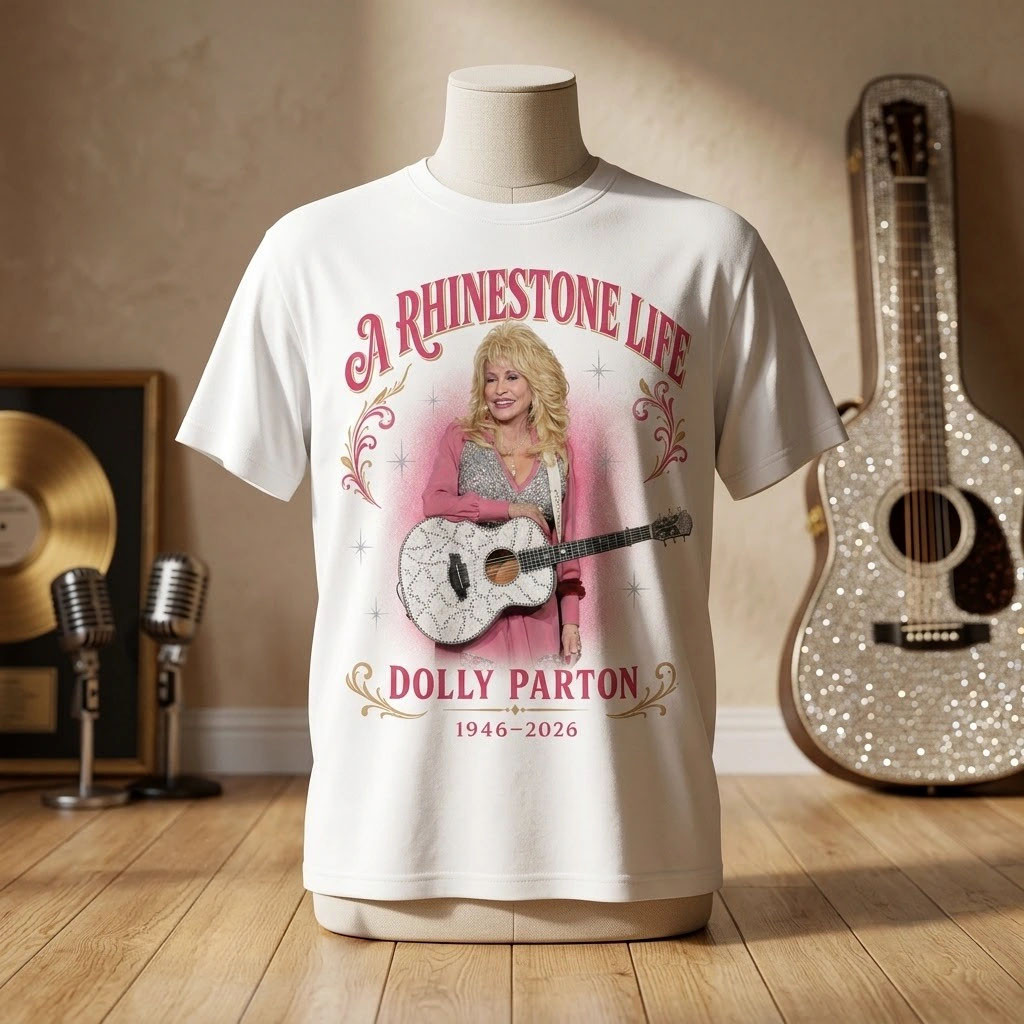 Dolly Parton A Rhinestone Life In Loving Memory 1946-2026 Classic T-Shirt RIP Dolly Parton Merch