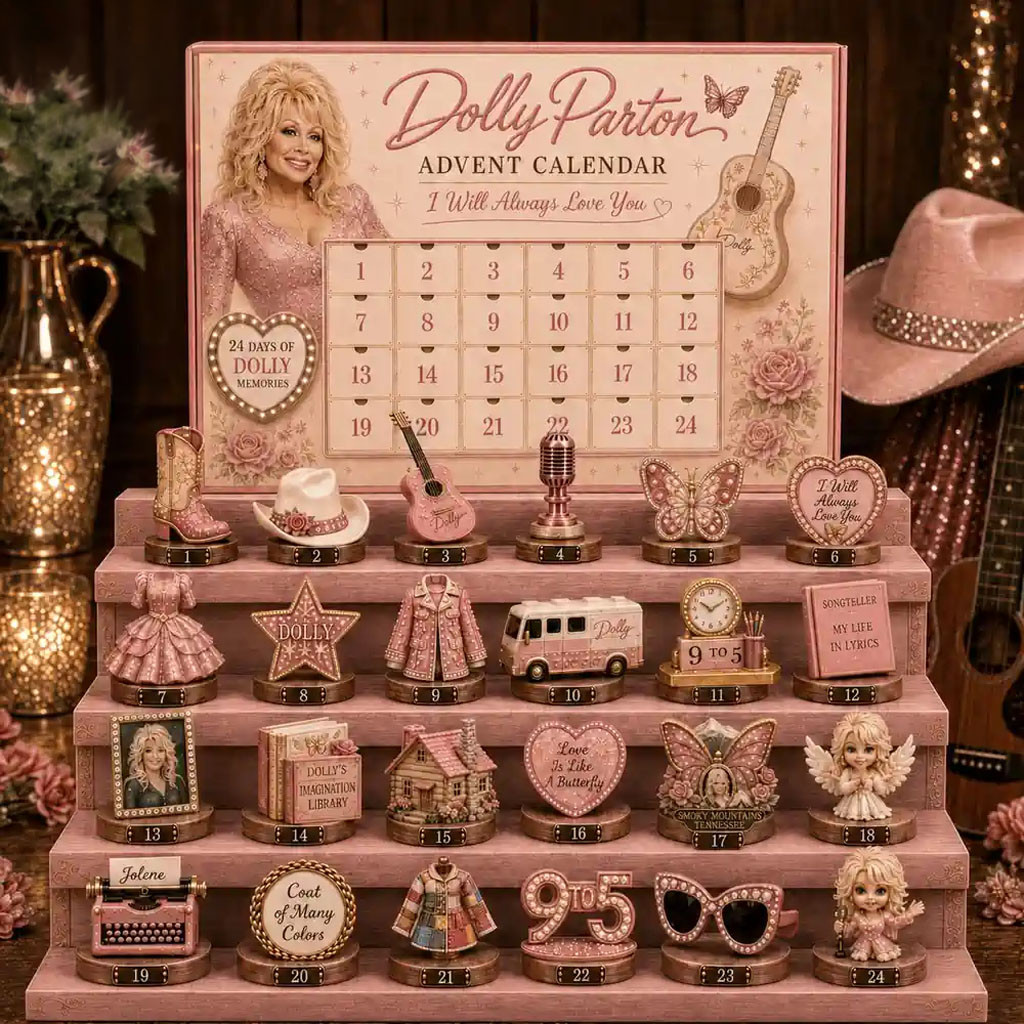 Dolly Parton Advent Calendar 24 Days Of Dolly Parton Memories Merch Gift For Music Lovers