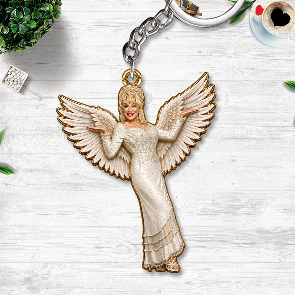 Dolly Parton Angel Keychain Country Music Memorial Gifts For Dolly Parton Fans