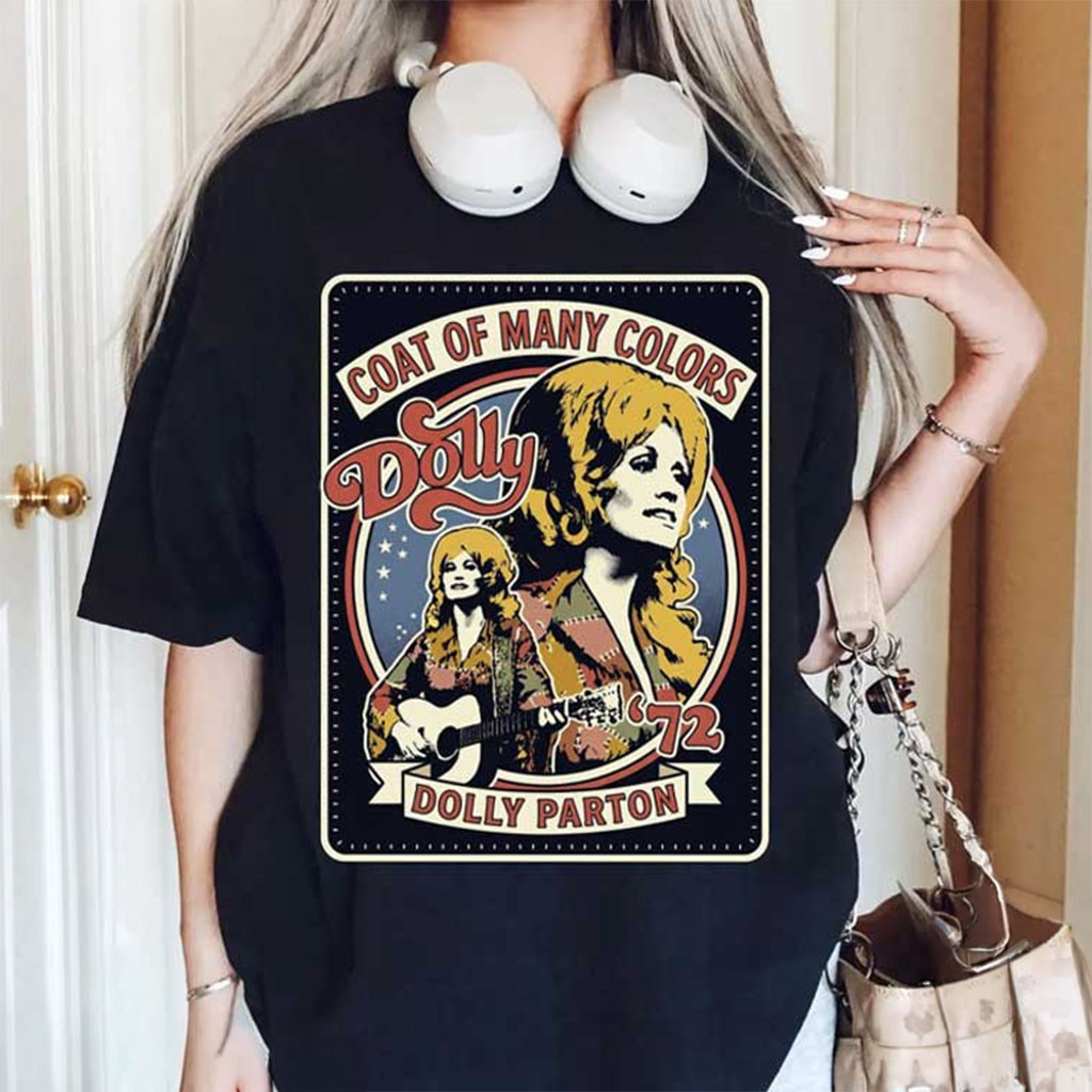 Dolly Parton Coat Of Many Colors T-Shirt Dolly Parton Memorial Merch Present For Music Lover