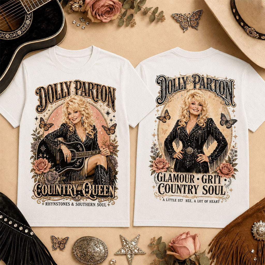 Dolly Parton Country Queen Rhinestones and Southern Soul T-Shirt Thank You Dolly Parton Merch