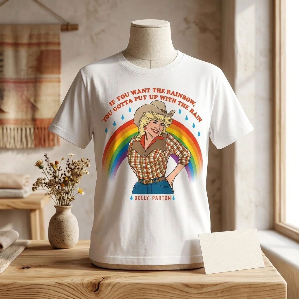 Dolly Parton If You Want The Rainbow Shirt Memorial Tribute Dolly Parton T-Shirt Fan Gifts