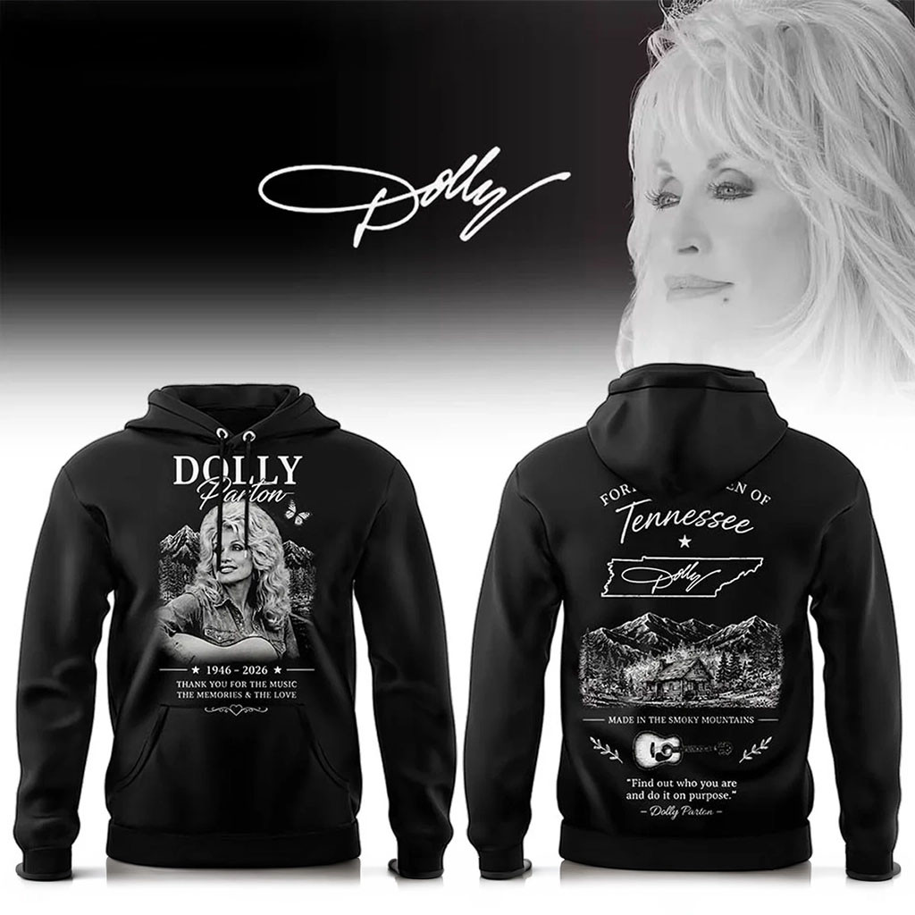Dolly Parton Memorial Hoodie Thank You For The Music Tennessee Country Legend Tribute Gift