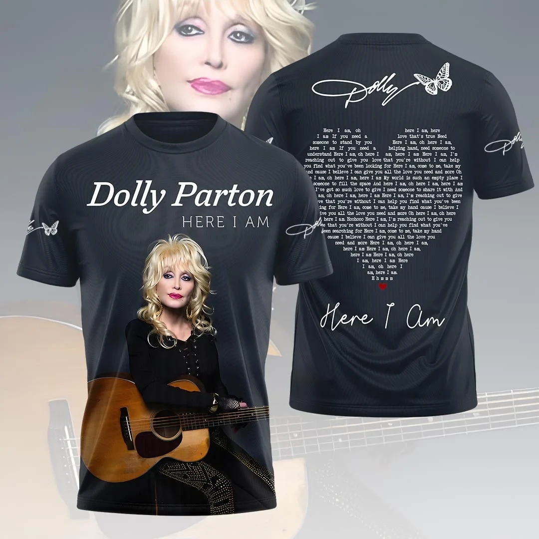 Dolly Parton Merch Here I Am T-Shirt Rest In Peace Dolly Parton Merch Memorial Gifts