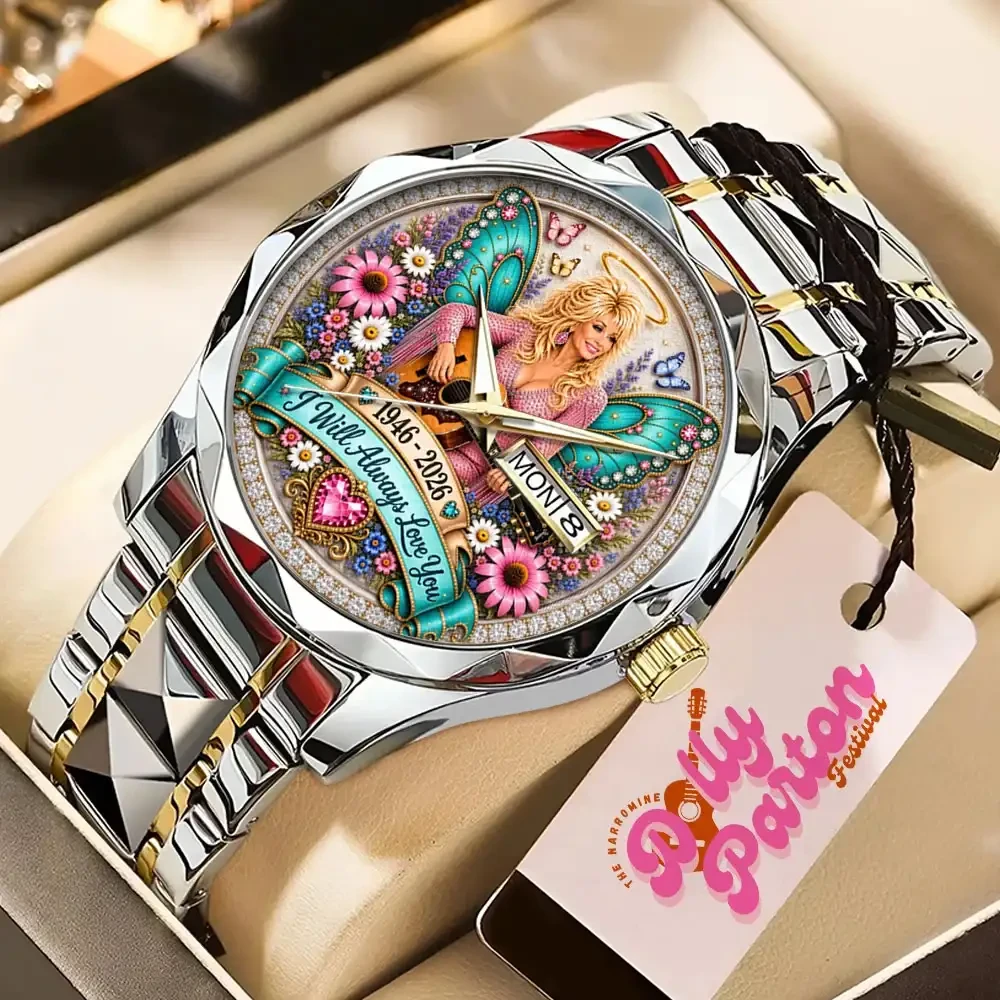 Dolly Parton Merch I Will Always Love You Dolly Parton Alloy Luxury Quartz Watch RIP Gifts