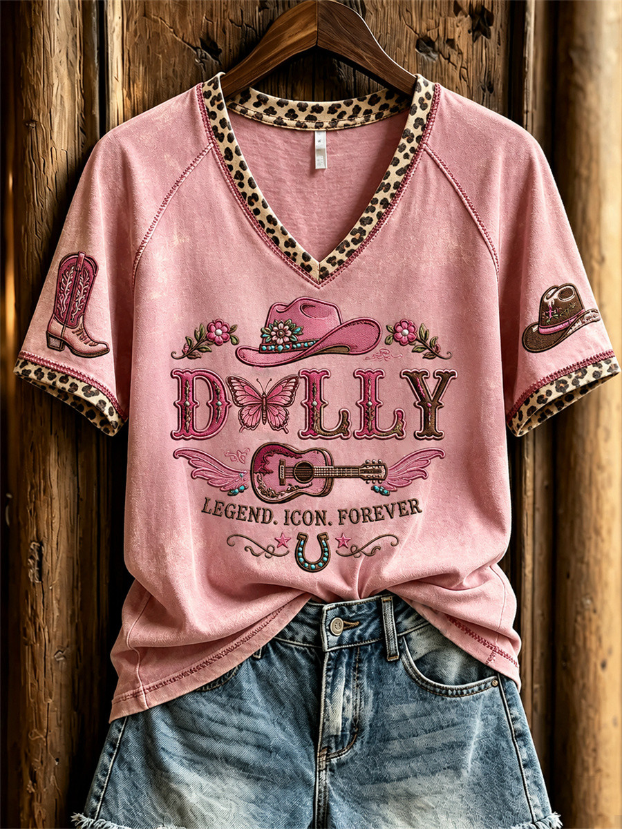 Dolly Parton Merch Legend Icon Forever V-Neck Shirt 1946 2026 RIP Merch Gift For Country Fans Dolly Parton Merch Legend Icon Forever V-Neck Shirt 1946 2026 RIP Merch Gift For Country Fans