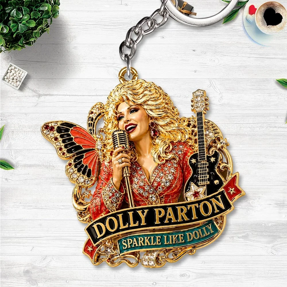 Dolly Parton Merch Sparkle Like Dolly Keychain Dolly Parton Memorial Merch Gift For Music Fans