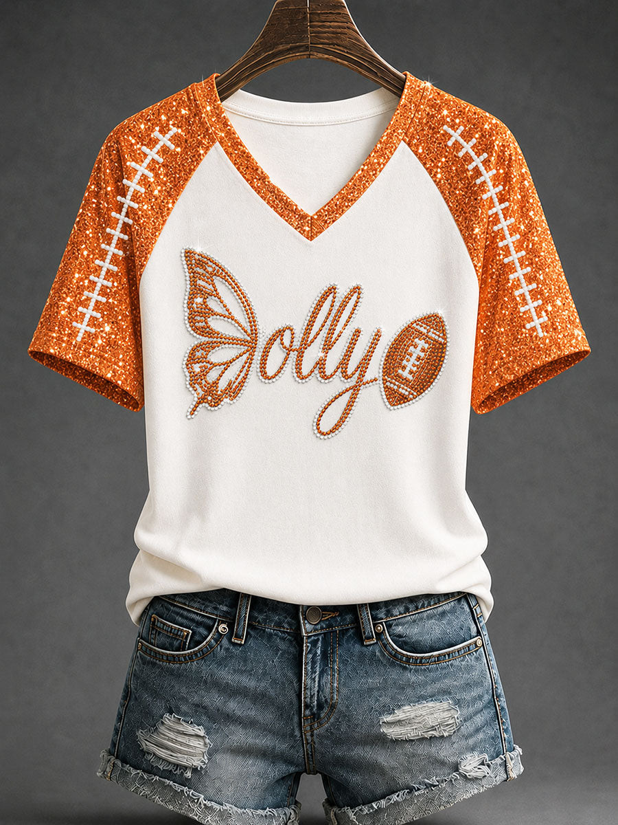 Dolly Parton Merch Tennessee Football V-Neck Shirt Vols Game Day Apparel RIP Dolly Merch