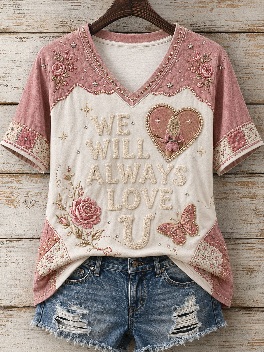 Dolly Parton Merch We Will Always Love You V-Neck Shirt Tribute To Dolly Parton Merch Fan Gifts
