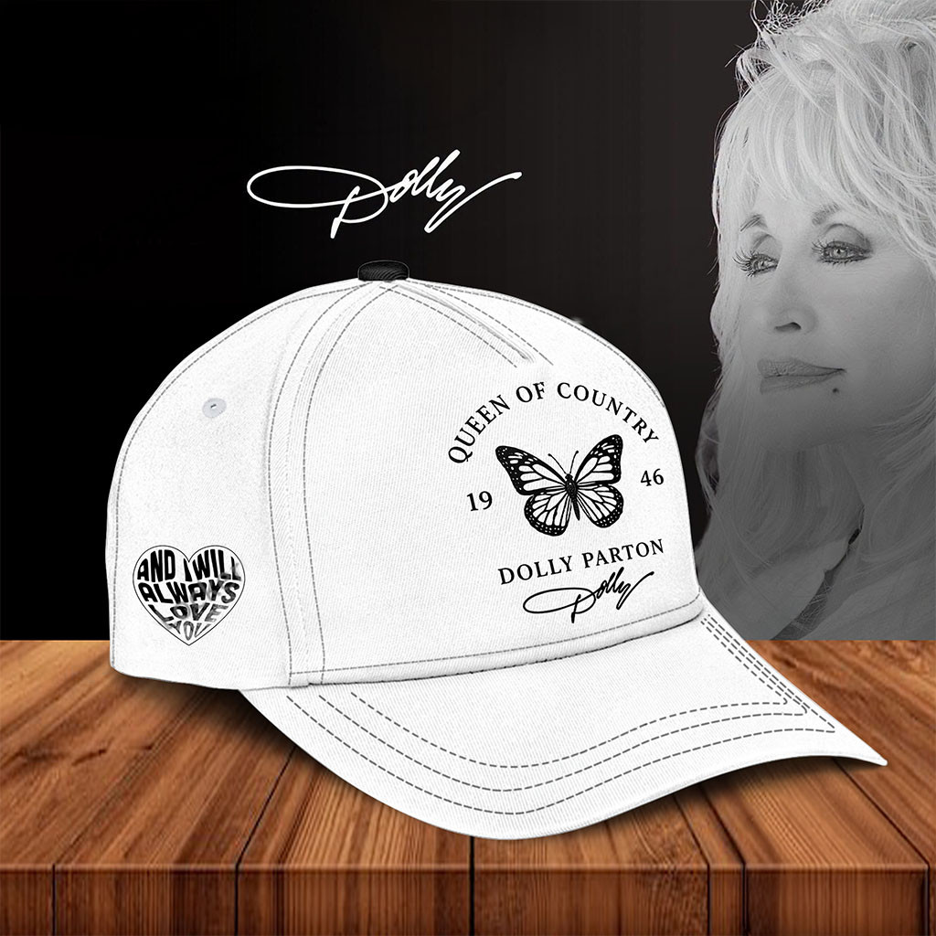 Dolly Parton Queen Of Country Butterfly Cap Memorial Dolly Parton Merch Gifts For Fans