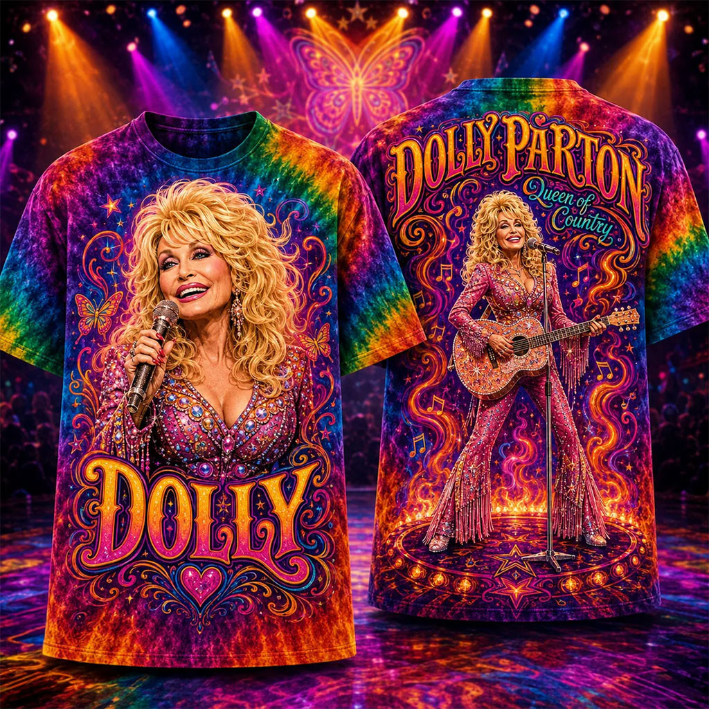 Dolly Parton Queen Of Country Shirt Memorial T-Shirt Gifts for Dolly Parton Fans