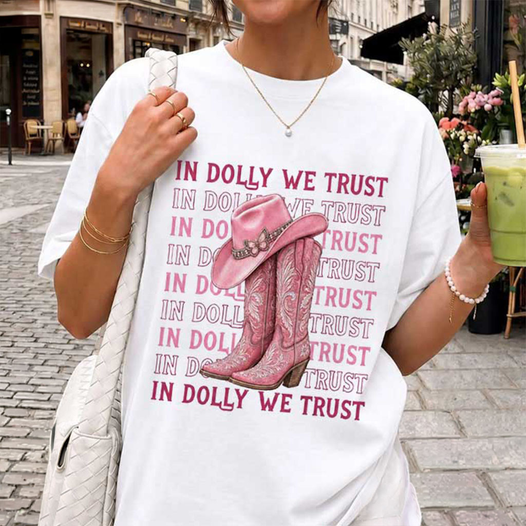 Dolly Parton Tribute In Dolly We Trust Vintage Country Music T-Shirt Dolly Parton Merch