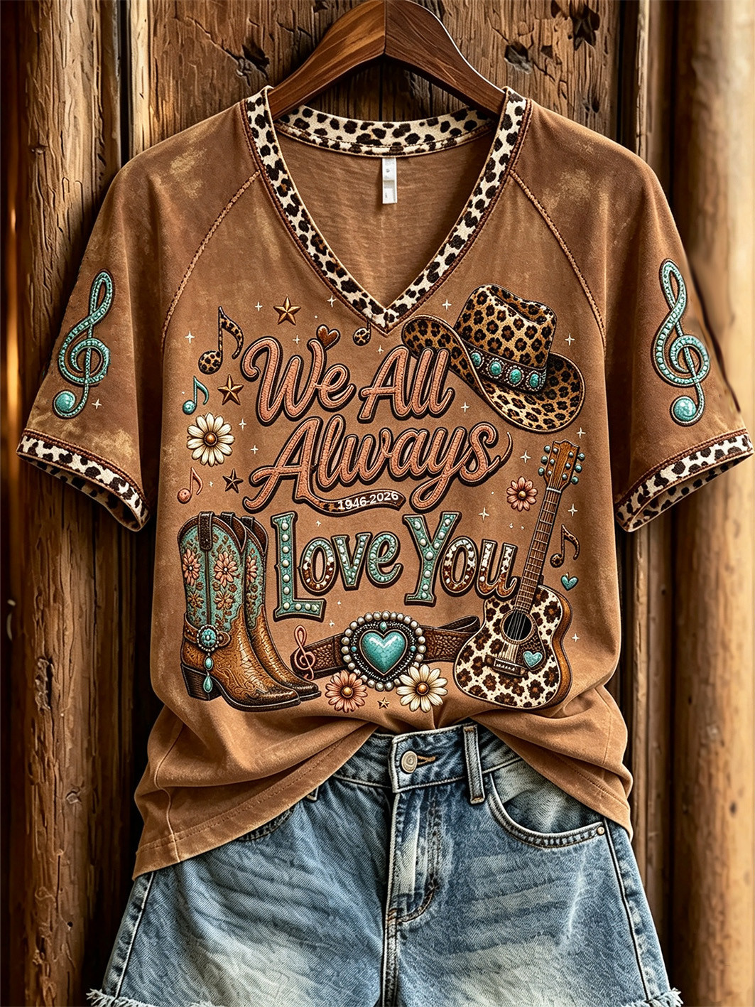 Dolly Parton Tribute Merch We Are Always Love You 1946 2026 V-Neck Shirt Memorial Gift For Her