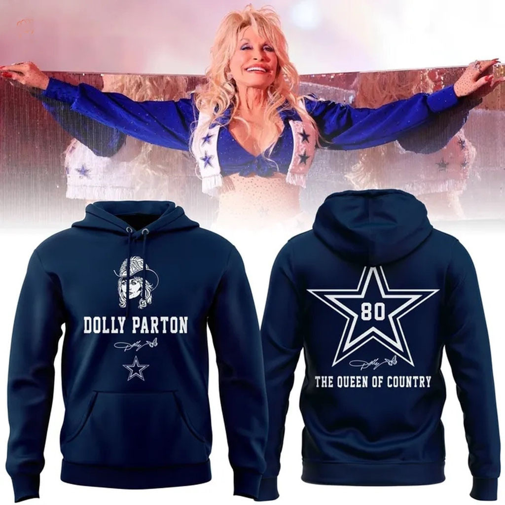 Dolly Parton X Dallas Cowboys Merch The Queen Of Country Hoodie RIP Gift For Fans