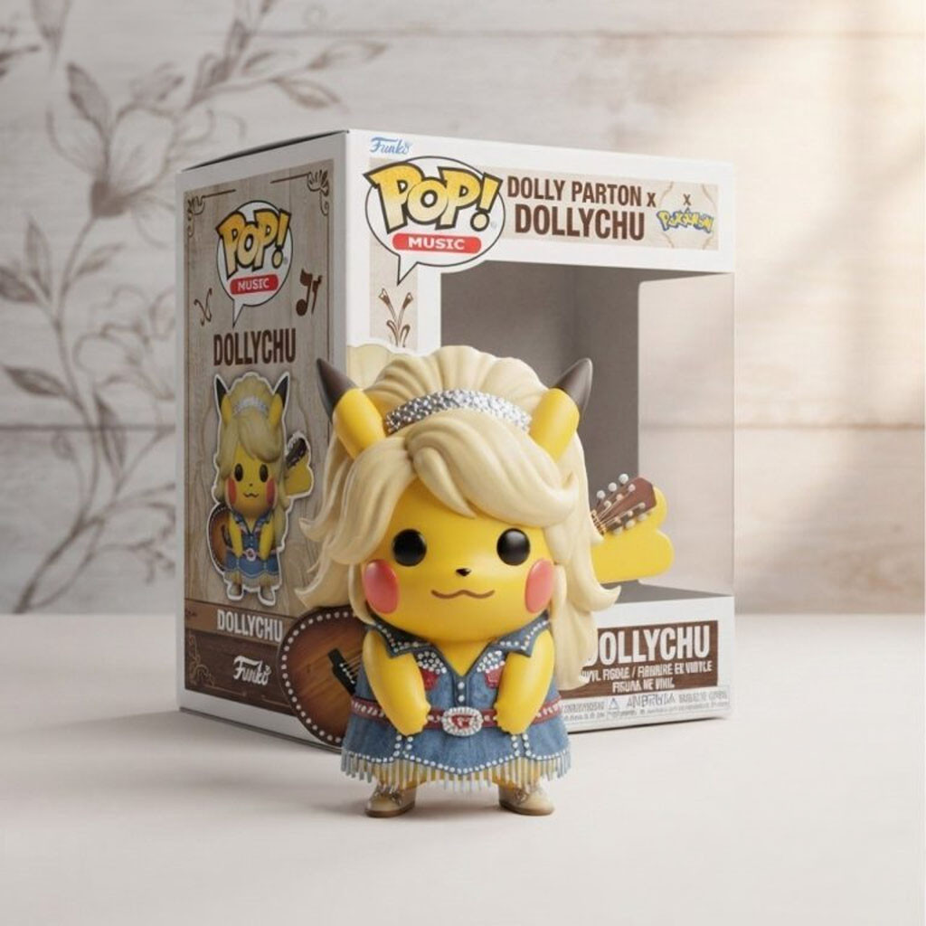 Dolly Parton x Pokemon Pikachu Dollychu Funko Pop Dolly Parton RIP Collection Gifts For Fan