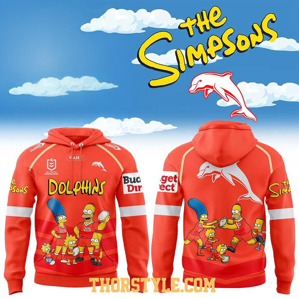 Dolphins 2026 The Simpsons Theme Game Hoodie Dolphins Merch Gift Ideas For Rugby Fans