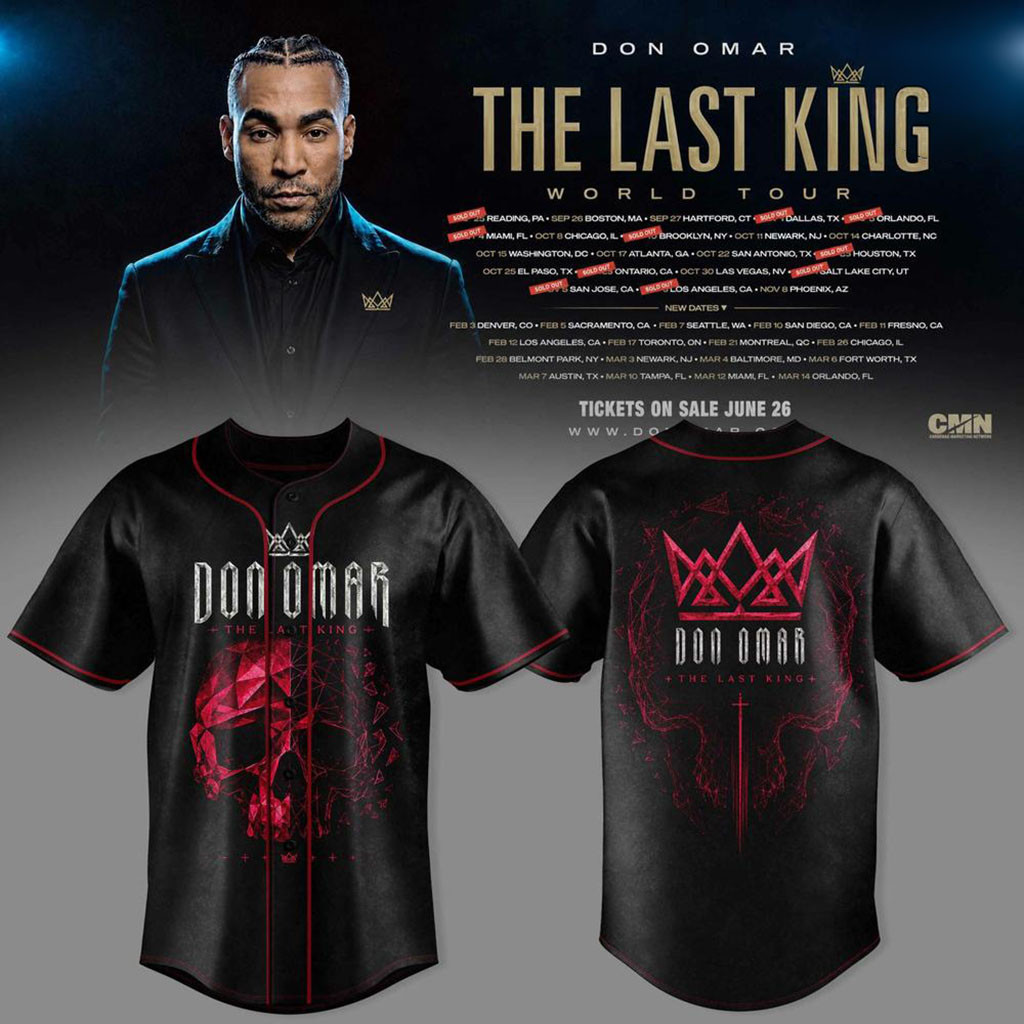 Don Omar The Last King World Tour Baseball Jersey Don Omar Concert Merch 2026 Gift For Fans