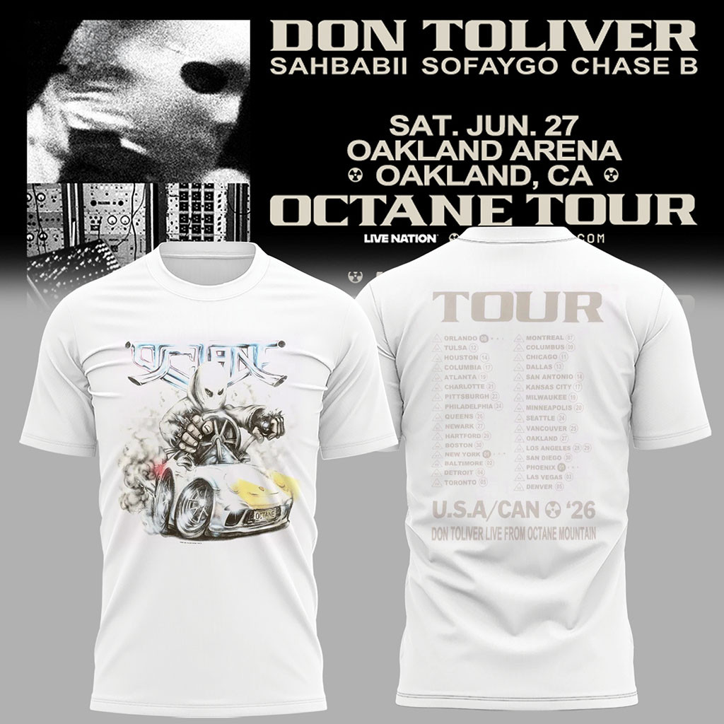Don Toliver Octane Tour 2026 T-Shirt USA Canada Concert Tour Don Toliver Merch Gifts For Fans