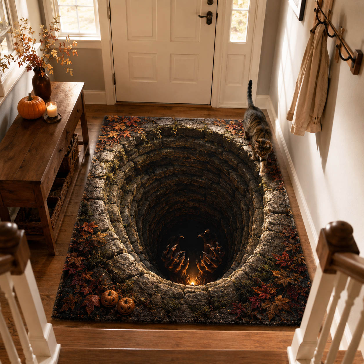 Doom Well Area Rug Huge Skeleton Decor Good Gifts For Halloween