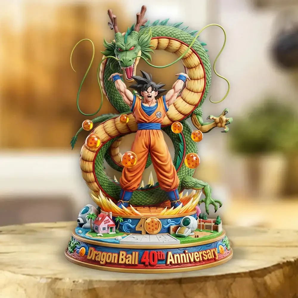 Dragon Ball 40th Anniversary 2026 Acrylic Plaque Son Goku Merch Display Decor Gift For Fans